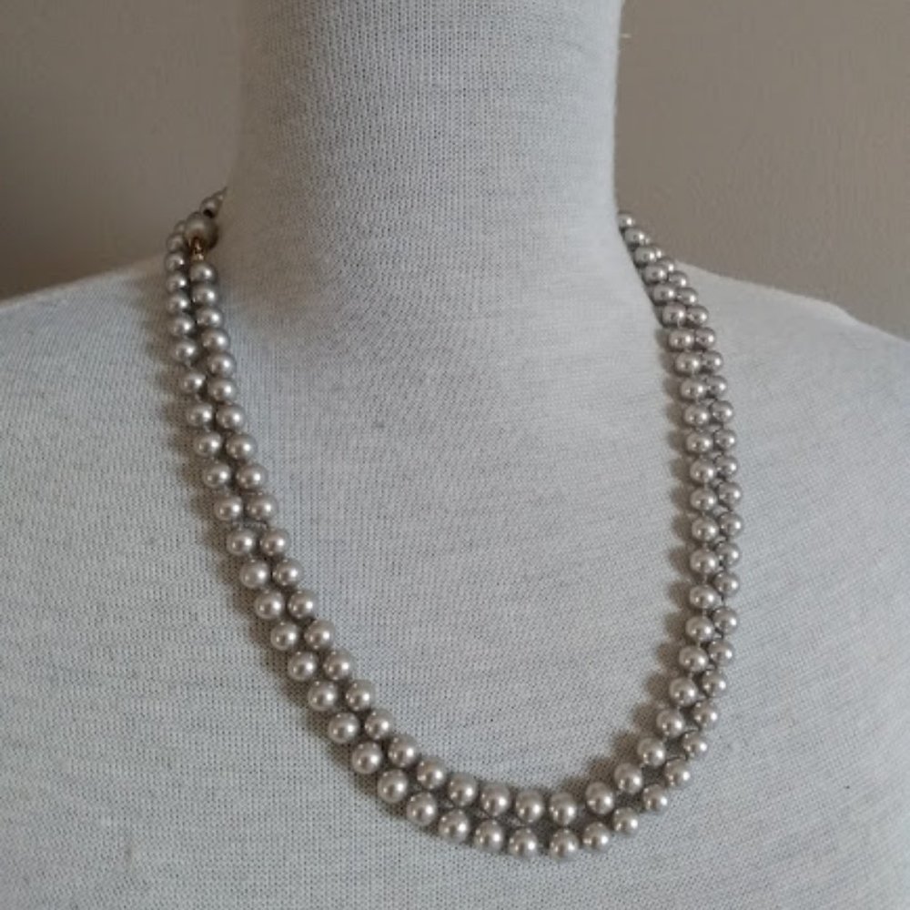 Vintage Faux Blue Pearls